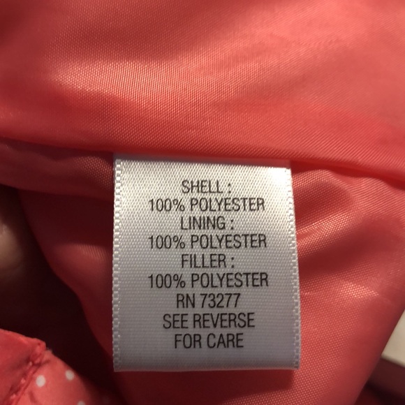 Croft & Barrow Pink w/Polka Dot Puff Vest Sz Small - Picture 9 of 9